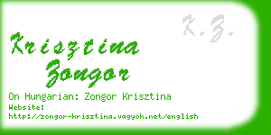 krisztina zongor business card